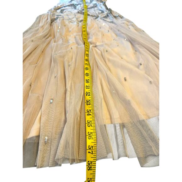 Adrianna Papell Blush Sequined Gown - Size 10 - Picture 8 of 15